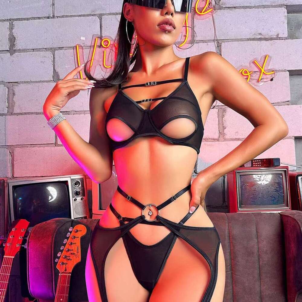 Spell Lingerie Porn Suits INS Motorcycle Heavy Complex Craft Lingerie Nightclub Hot Girl Sexy Set Sexy Lingerie