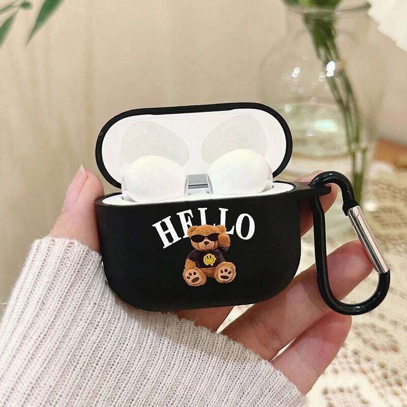 Bear Printed for Pro Case Silicon Headphone Funda Apple Pro2 Air Pods 4 3 2 1 Protective Charing Covers