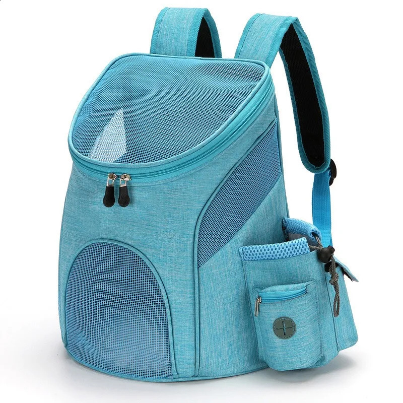 Portable mesh Dog Bag Breathable Dog Backpack Foldable Large Capacity Cat Carrying Bag Portable Outdoor Travel Pet 250526