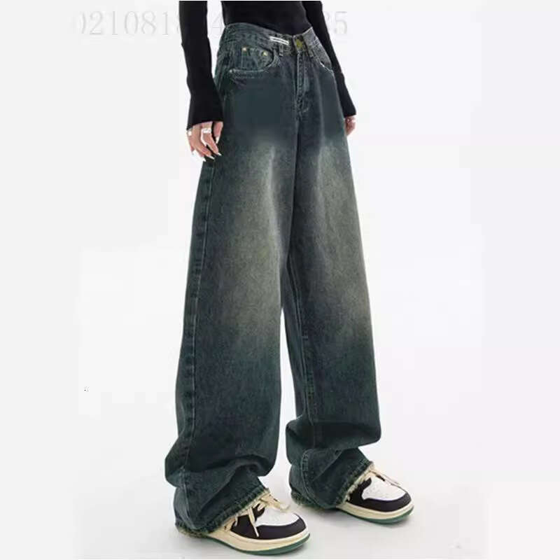 Fashionable Design Loose High-Waisted Slimming Wide-Leg Pants For Women B5
