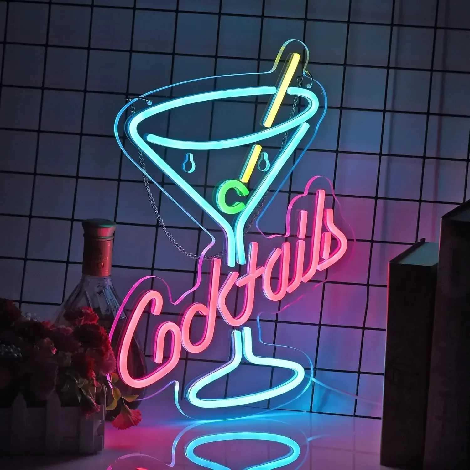 Cocktail neon sign Bar Decoration LED Neon Light for Party Bar Restaurant Night Club Home Kitchen wall decorations lights XJ250602