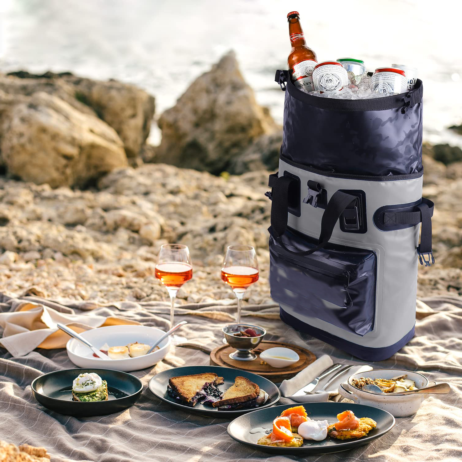 Cooler Backpack18L,30L Leakproof Camping Backpack Cooler Insulated Cooler for Picnic Beach Hiking Park Fishing