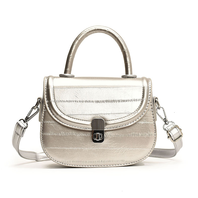 designer High-end Silver Small Bag for Women 2025 New Spring/Summer Versatile Crossbody Bag Fashionable Super Popular Handbag Small Square Bag