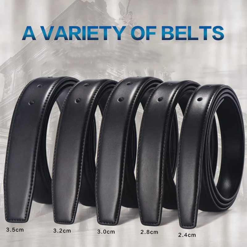 2.4cm 2.8cm 3.0cm 3.2cm 3.5cm 3.8cm Genuine Leather Belt No Buckle Pin Buckle Waist Strap Belts For Men Women Without Buckle XJ250602