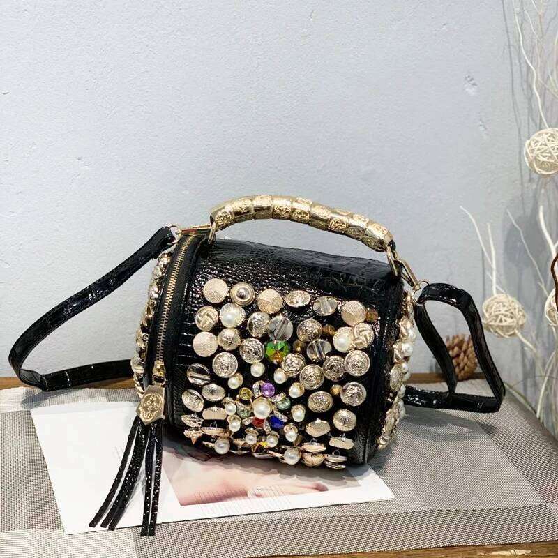 Designer Handbag For Women Purses And Handbag Handmade Beaded Pillow Casual Bucket Messenger Shoulder Bag