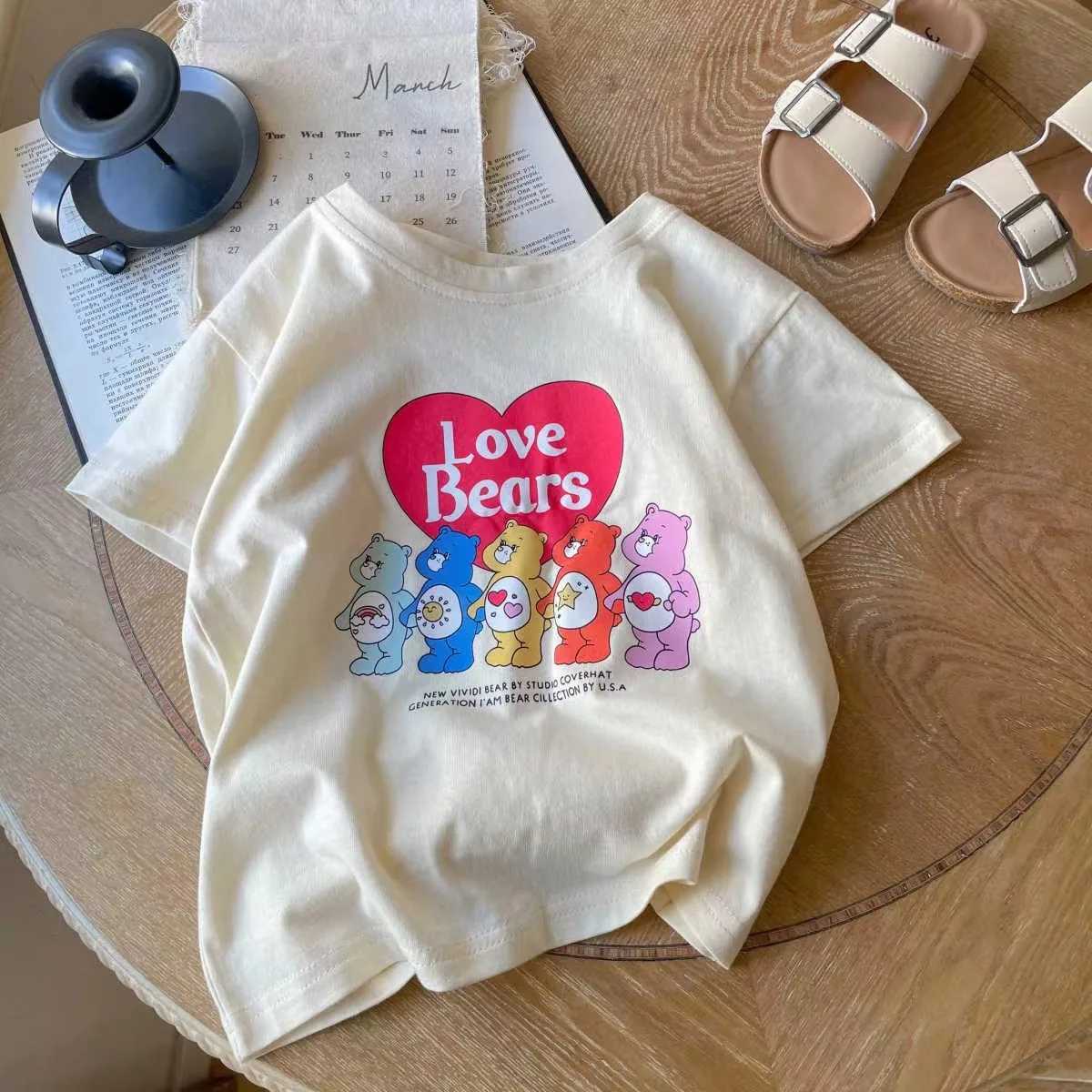Round Neck Loose Casual Childrens Short Sleeved 2024 Summer Fashion Childrens T-shirt For Boys And Girls Tee Short Sleeved T250603