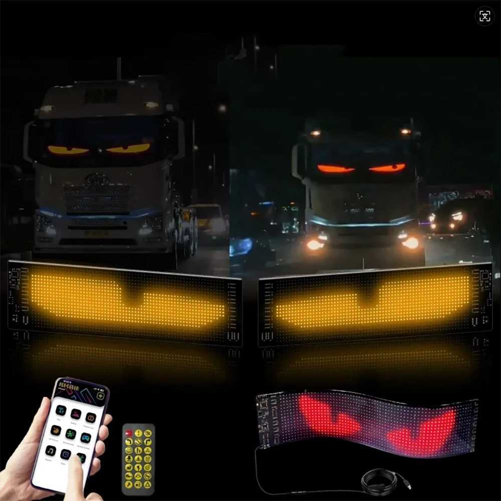 Car dvr Demon Eyes DIY Programmable Flexible LED Display for Car LED APP LED Matrix Pixel Panel Night Light Truck Accessories R250529