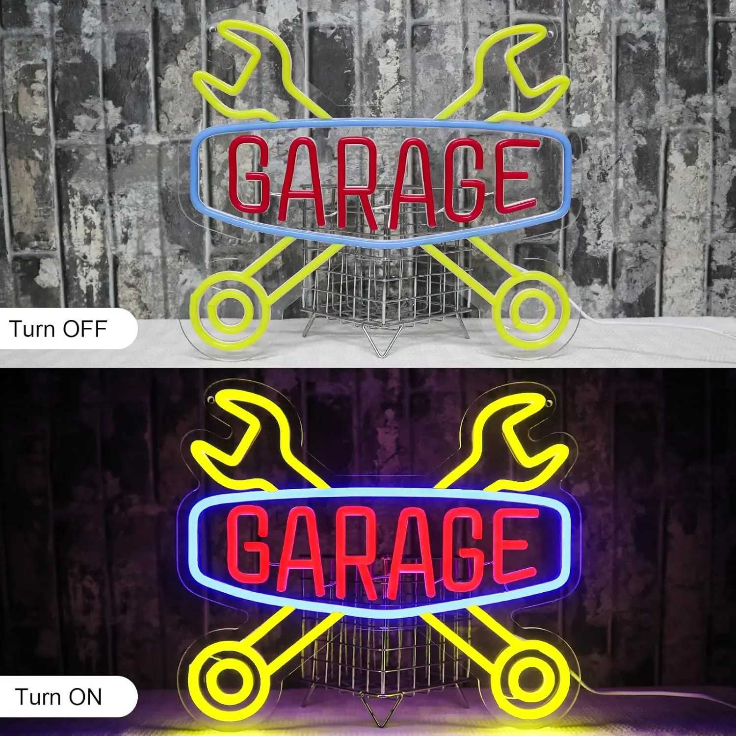 Garage Neon Sign LED Neon Light Sign USB Powered for Wall Decor Game Room Man Cave Club Bar Birthday Halloween Party Decor Gifts XJ250602