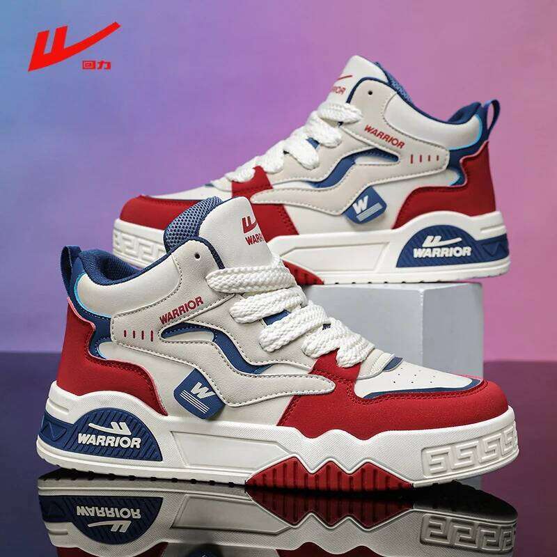 New Four Seasons Men's Comfortable Platform Trend Lace-up Vulcanized Shoes White Casual Sneakers 5