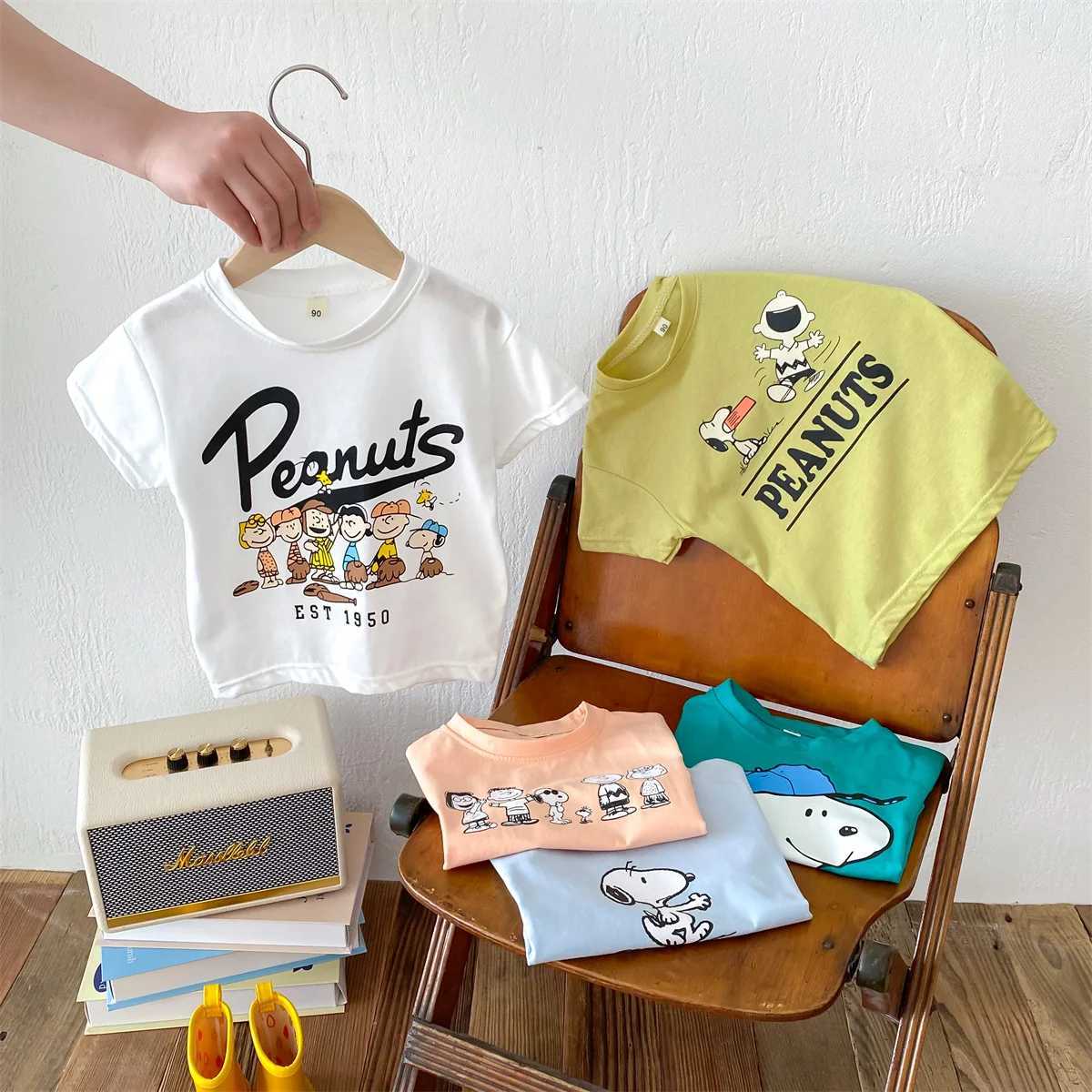 2024 cartoon Kids Girls Clothing Summer Round Neck Loose Short Sleeves Cute Printed Top Comfortable T-shirt For Baby BoyT250603