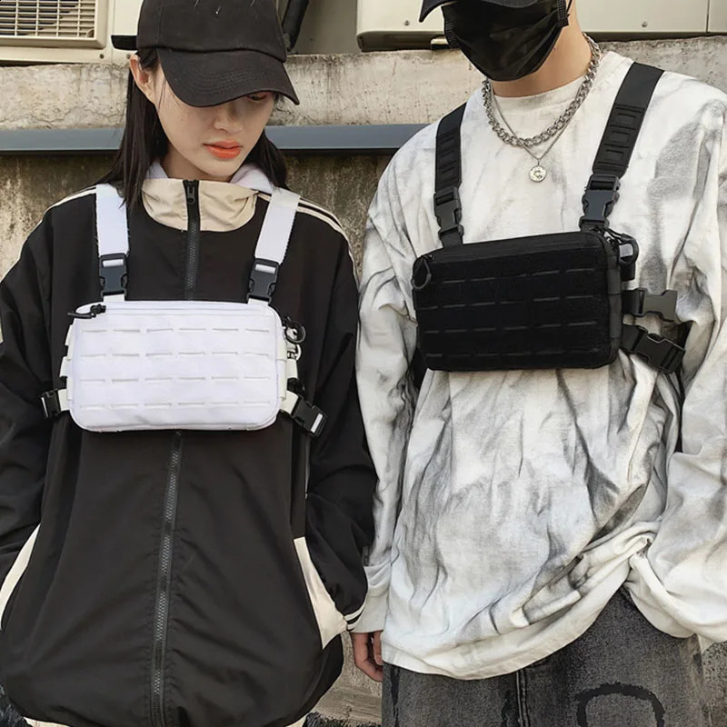 Streetwear Tactical Chest Rig Bag Unisex Vest Hip Hop Style Crossbody Waist Bags Phone Pack Oxford cloth Functionality Chest Bag 250526