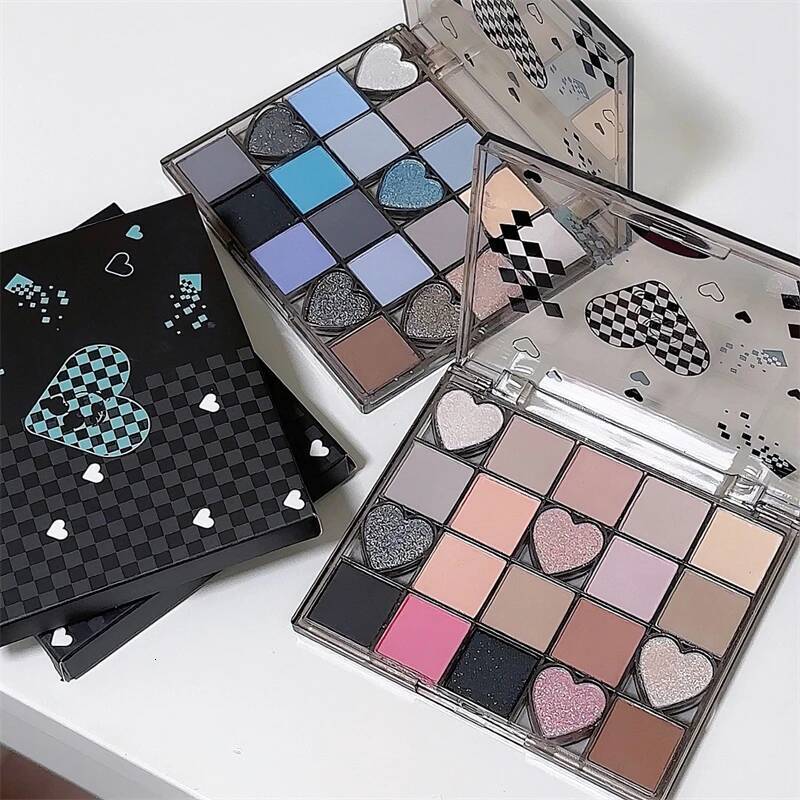 DIKALU Black Honey Eyeshadow Tray Matte Pearl Glitter Earth Multicolor Smoky Blush