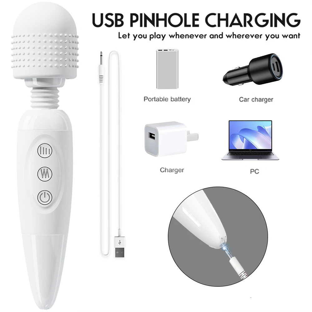 20 Speeds Powerful AV Vibrator for Women Nipple G spot Clitoris Stimulator Magic-Wand Dildo Female Masturbation Adult Sex Toys 250603