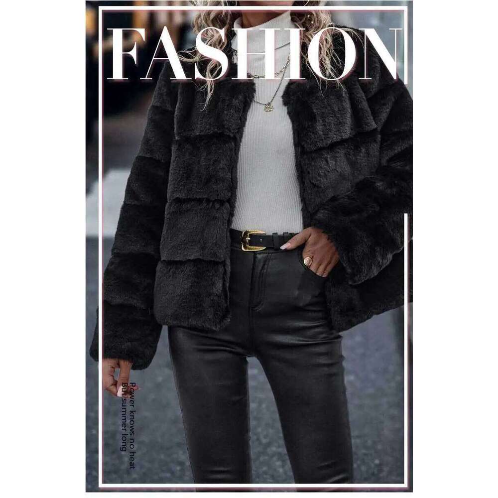 2023 European American imitation Japanese and Korean casual clothing spring fur women's coat