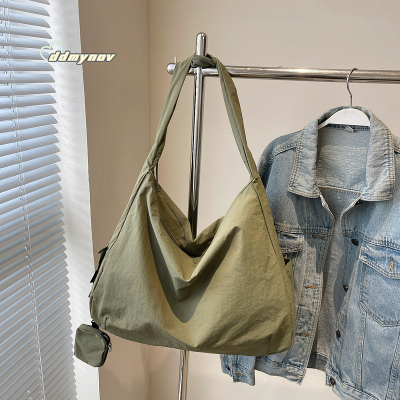 Women's Crossbody 2025 New Simple Large Capacity Lazy Style Shoulder Korean Version Tote Bag ddmynov