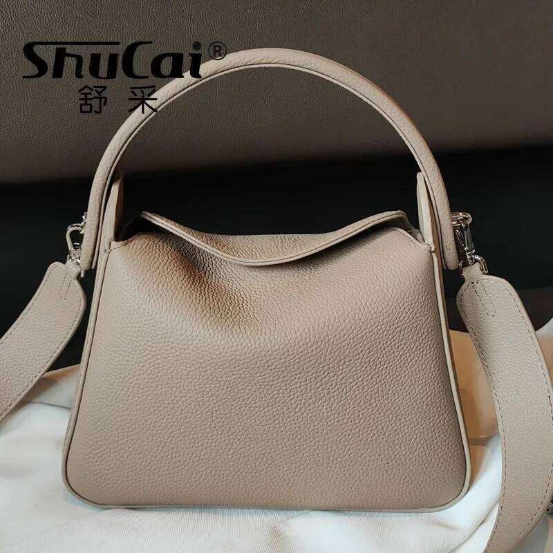 Genuine women's desiger bag large capacity unique cigarette box design Made of soft leather shoulder crossbody handbag