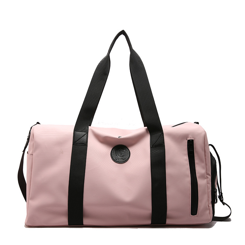 Unisex Sports Gym Textured Solid Color Simple Trendy Large Capacity Travel Bag