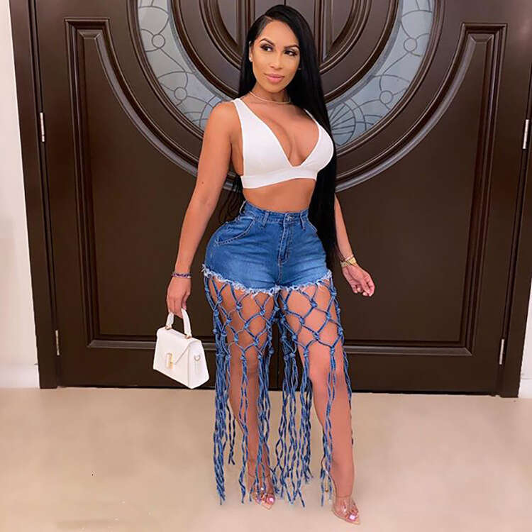 Denim Shorts Jeans Shorts BAO Style Shorts Spring Summer New Fashion Versatile Women S Knotted Denim Hot Pants Ripped Short Jeans