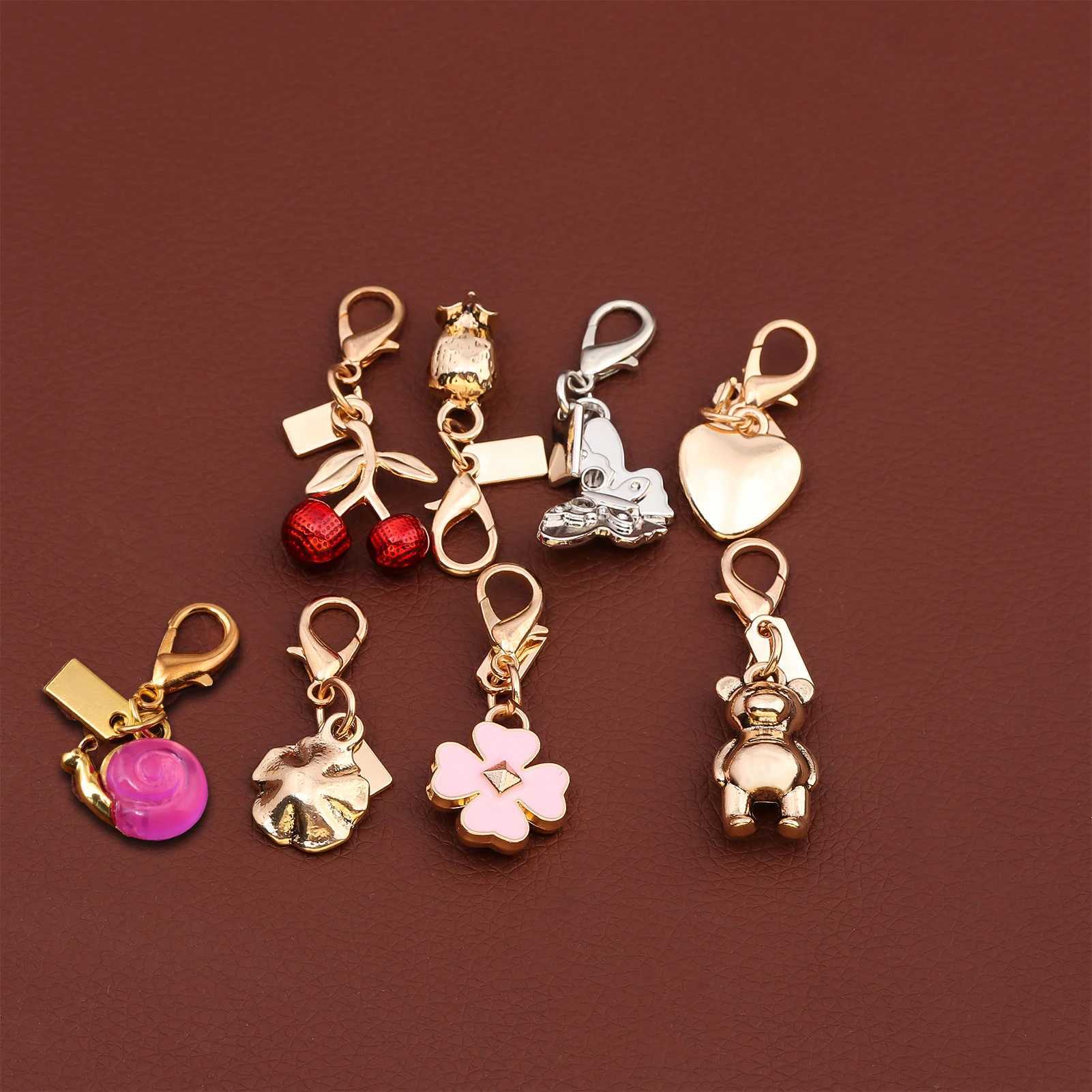 Exquisite High End Bear Cherry Butterfly Flower Bag Charms Keychains For Women Bag Fashion Charms Pendant Keychain Jewelry Gift XJ250602