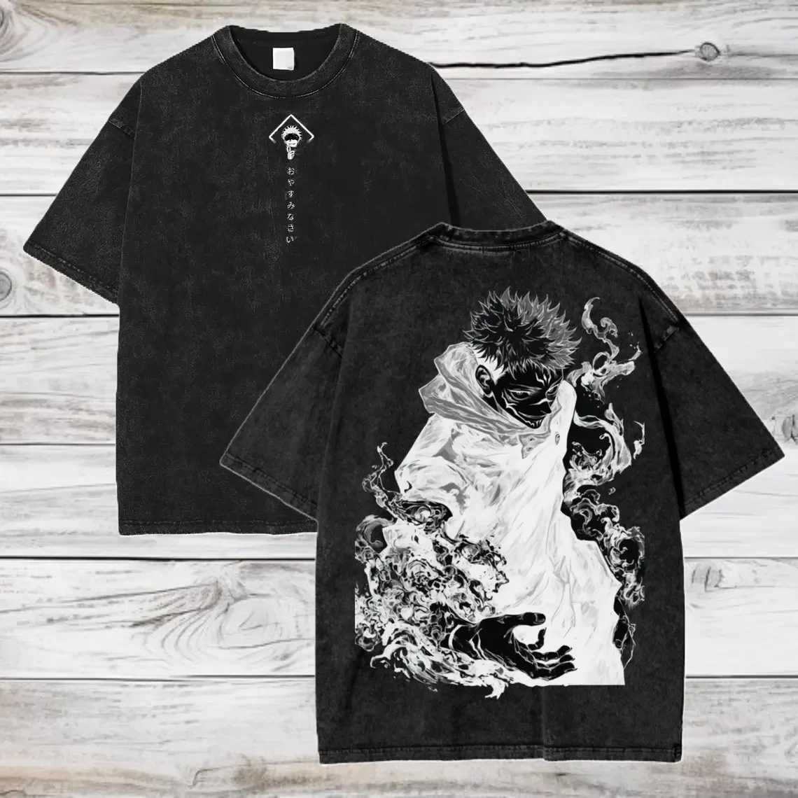 Gojo Satoru Jujutsu Kaisen T Shirt Men Women T-shirt Washed Cotton T-shirt Clothing Summer Short Sleeve Oversized Tees Streetwear W250603