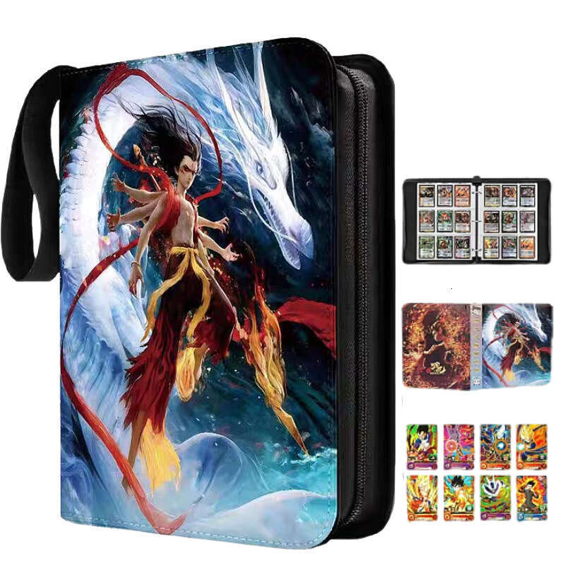 Nezha Demon Child Makes Waves Merchandise Ao Bing Card 4-Slot 9-Slot Large Capacity Binder Zipper Collection Album