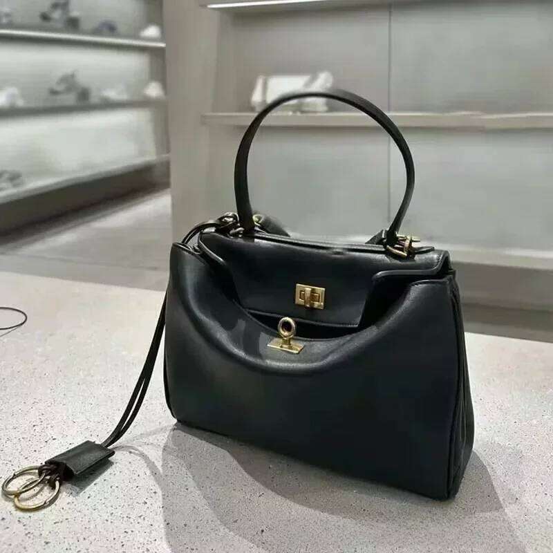 Rodeo Leather Women Business Briefcase Fashion Single Shoulder Diagonal Cross Women's Handbag Buckle Underarm Bag