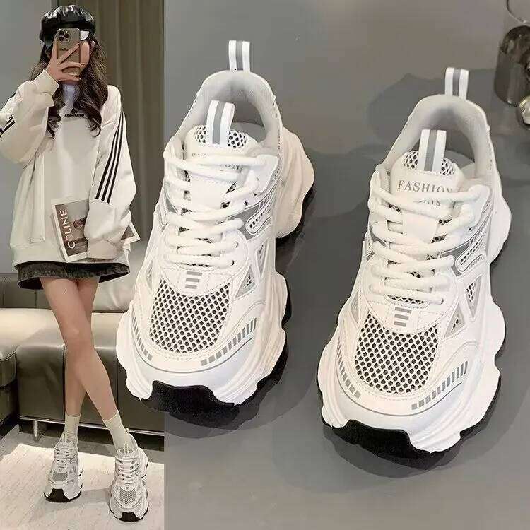 Women Platform Flat Trainers Ladies Sneakers Fashion Casual Thick Sole Tennis Vulcanized Shoes