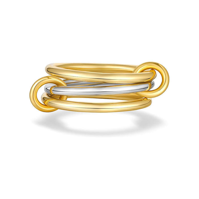 Titanium Ring Set Interlocking Stackable Rings Stainless Steel Plain Bands New Arrival