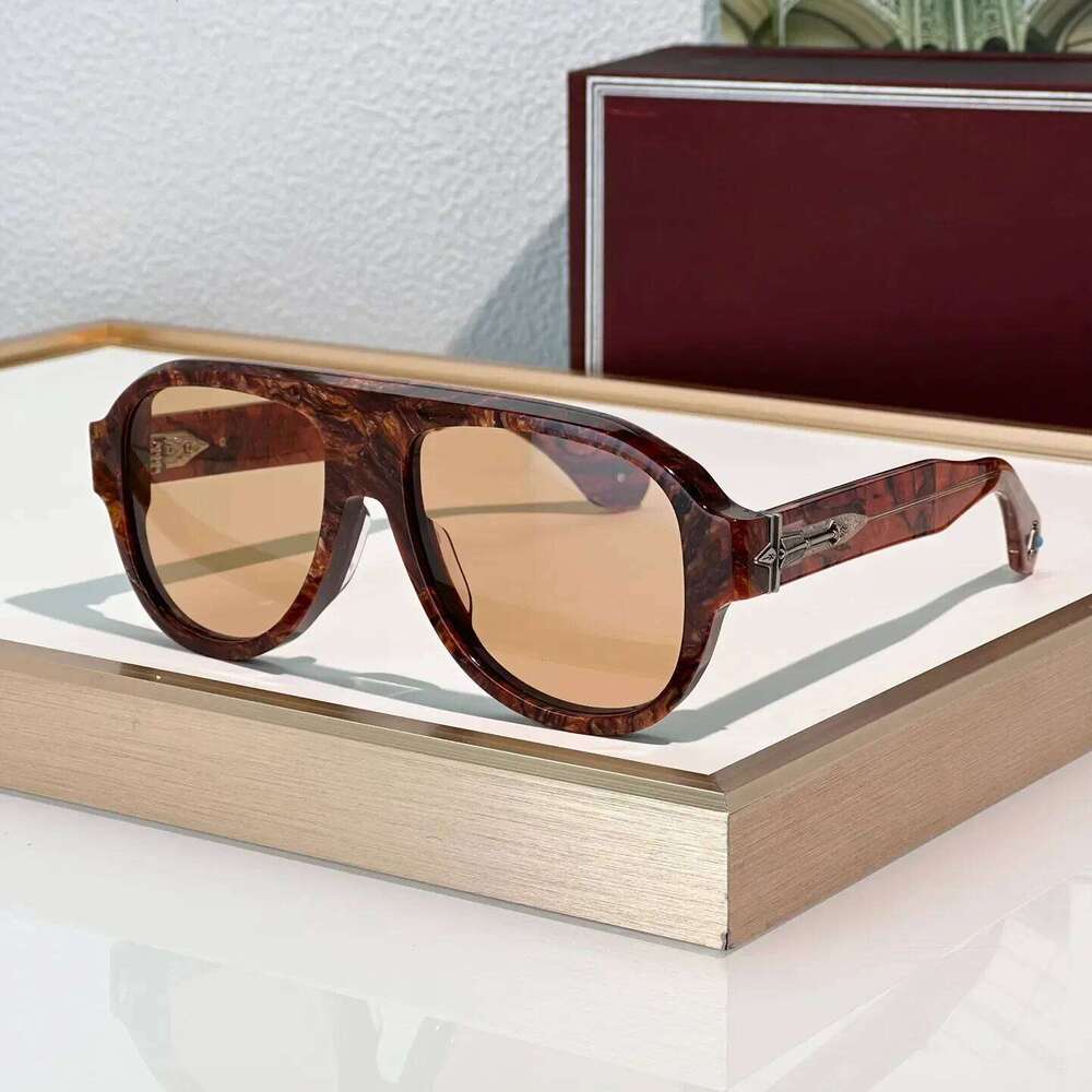 Fashion Sunglasses For Women And Men Driftwood Noir Style Anti-Ultraviolet Retro Plate Full Frame Design Glasses Random Box