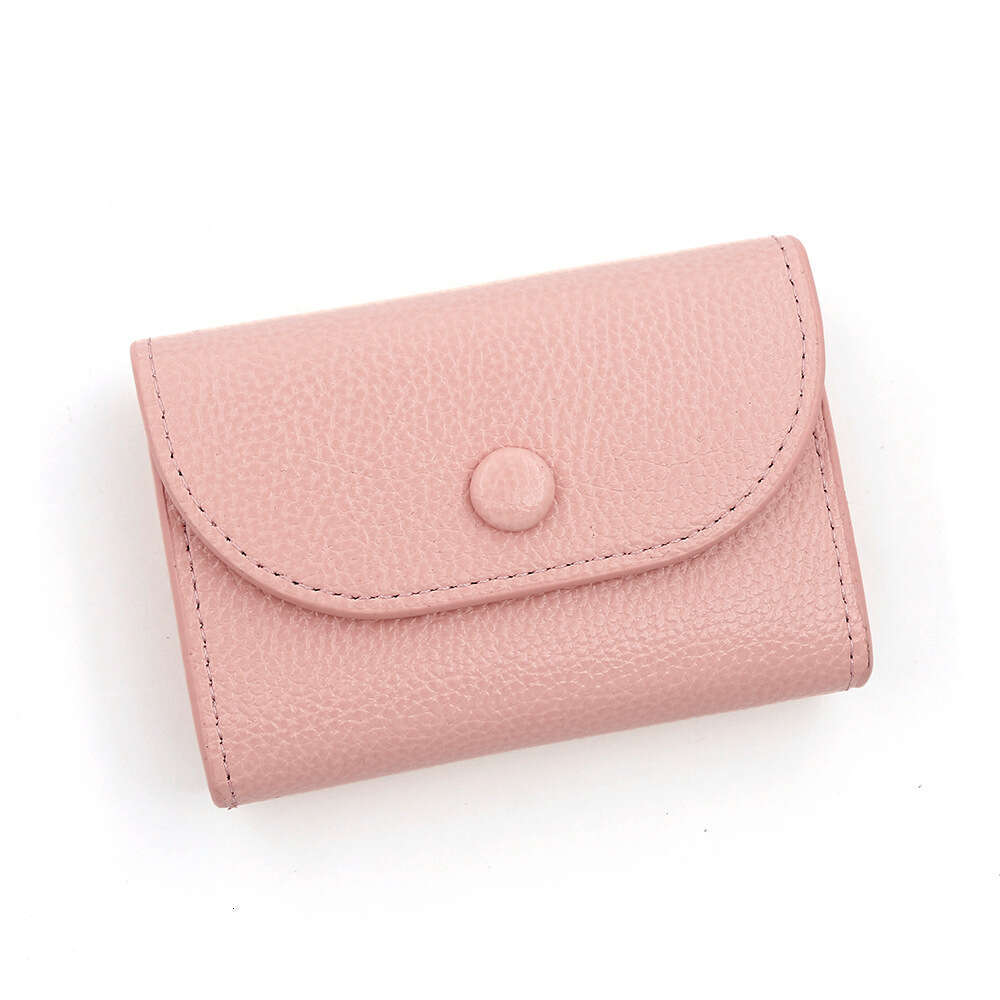 Fashion Simple Holder Large Capacity Handheld Coin Purse Zipper Bag Soft PU Lychee Texture Compact Card Case