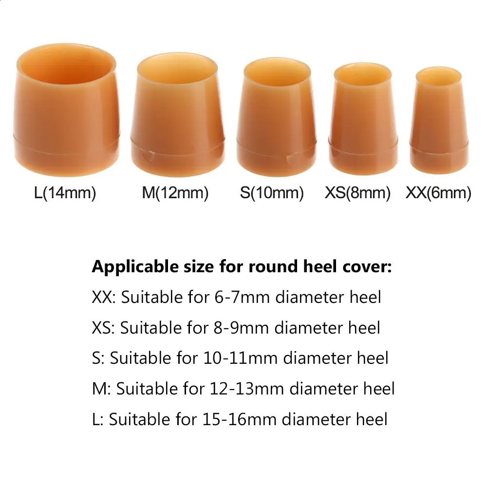 1Pair Silencer Heel Protector Woman High heels Protective Cover Round Shape Nonslip Wearable Shockproof Accessories 250528