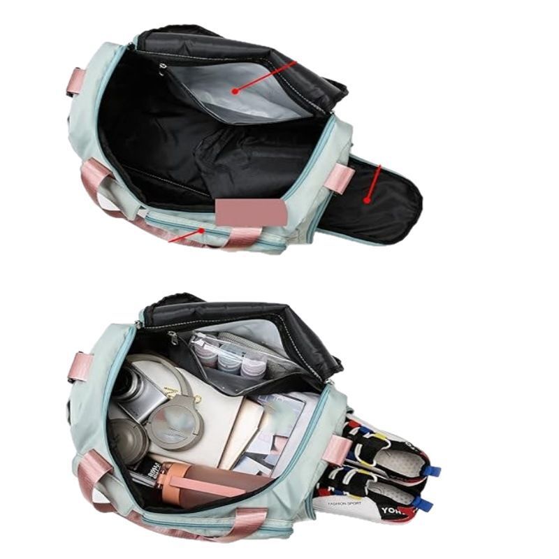 New Large Capacity Travel Portable Handbag Fashionable Women's Small Gym Weekend Carry Bag with Shoe Compartment