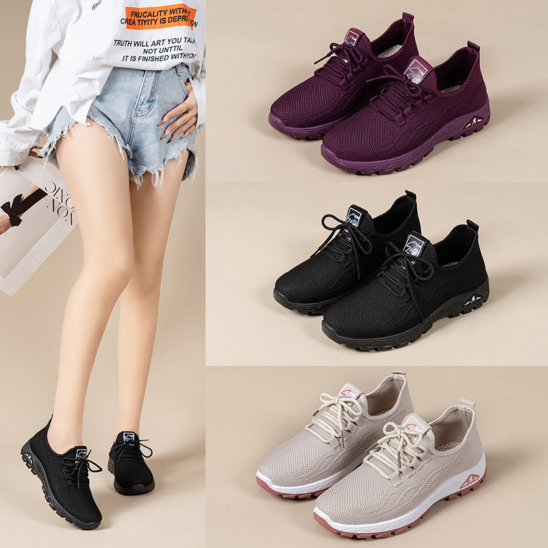 New Women S Casual Shoes Breathable Sports Soft Sole Non Slip Casual Black Work Old Beijing Cloth Shoes Women Ddmysaturn