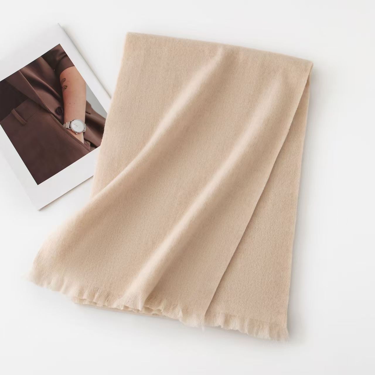 T863 cashmere scarf new autumn and winter high-end men and women all-match thick warm neck scarf dual-purpose shawl