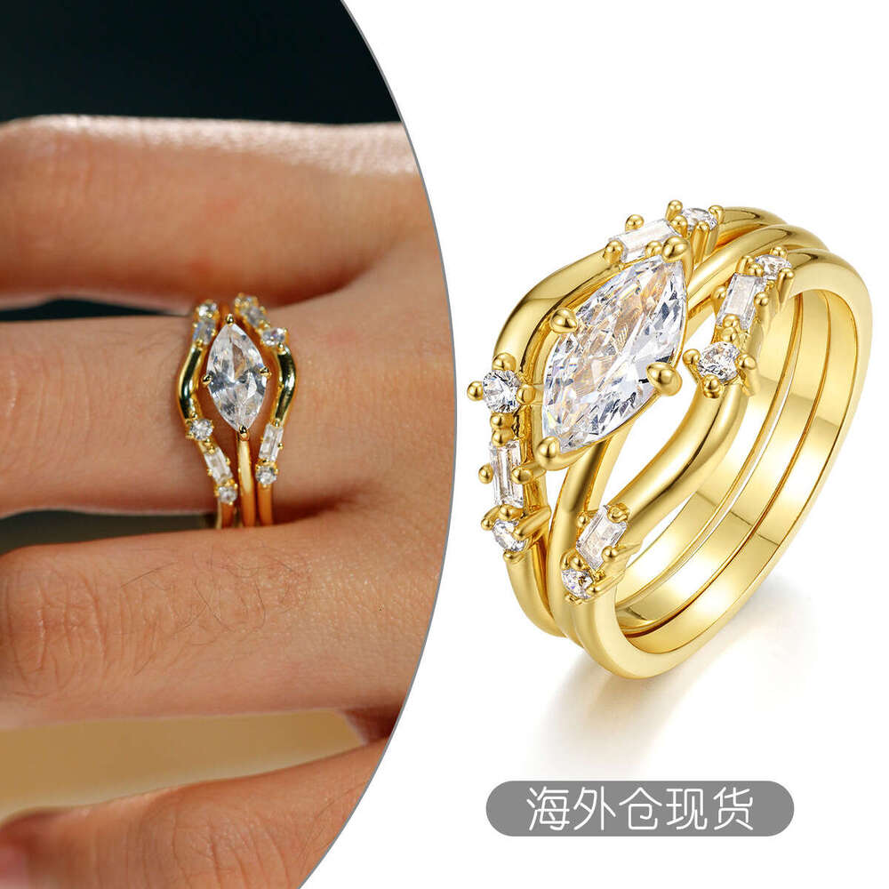 Moissanite S Sterling Silver Set Oval Luxury Combination Ring temu