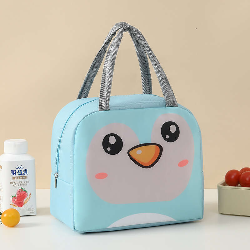 Fashion Cartoon with Handle, Large Ice Pack, Fresh-Keeping Aluminum Film Insulated Bag, Work Picnic Lunch Box Bag for Children