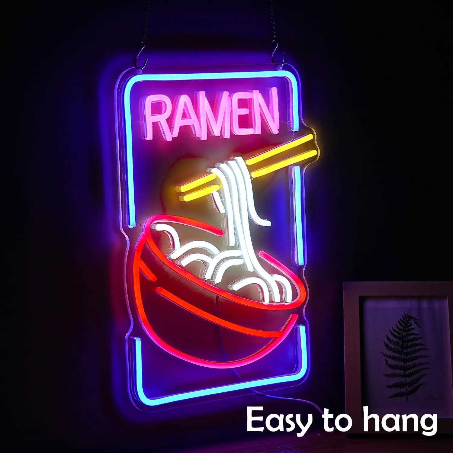 Ramen Neon Signs LED Neon Light Sign Light Up Neon Signs Wall Decor for Restaurant Ramen Shop Window16.5X12 XJ250602