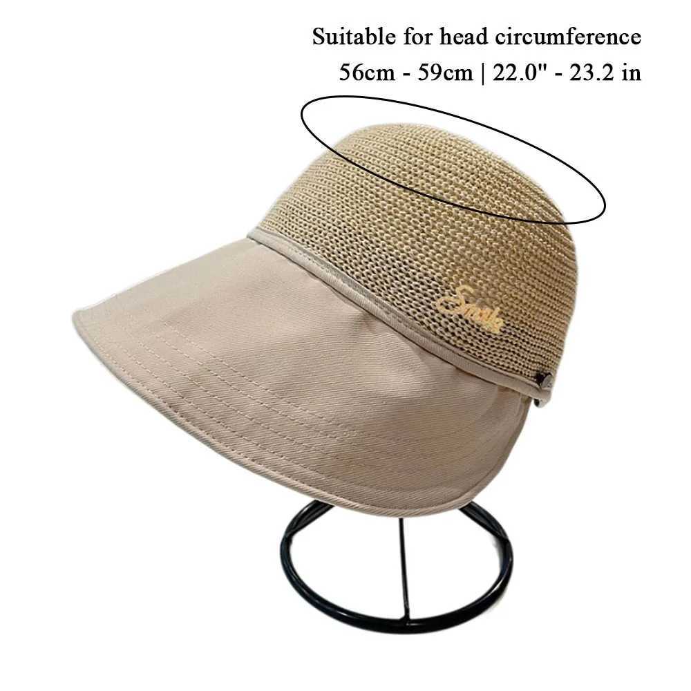 Summer Bucket Hat Women Outdoor Sun Hats Portable Foldable Beach Hat UV Protection Sun Hats Girls Wide Brim Cap Baseball Caps W250602