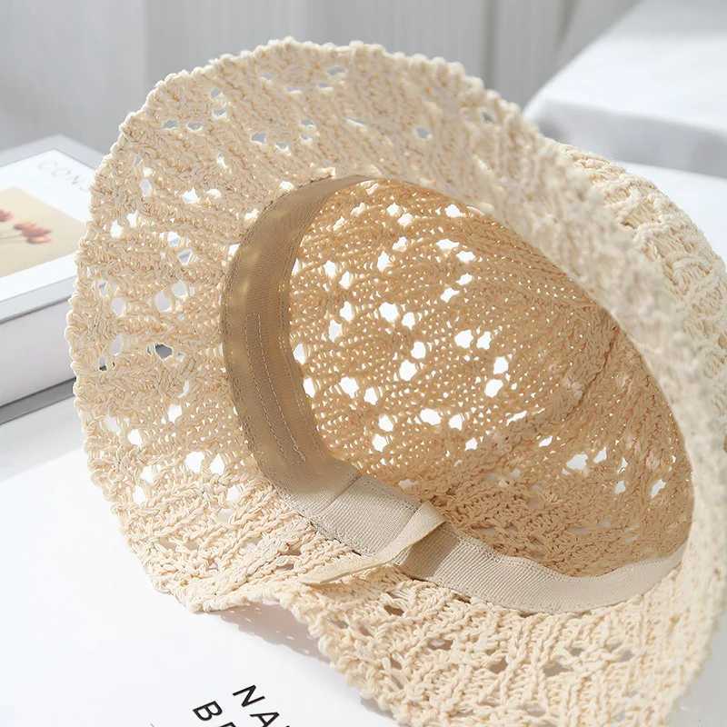 Spring Summer Hats For Womens Knitted Bucket Hat For Breathable Solid Sun Hat Casual Minimalist Design For Outdoor Travel Daily W250602
