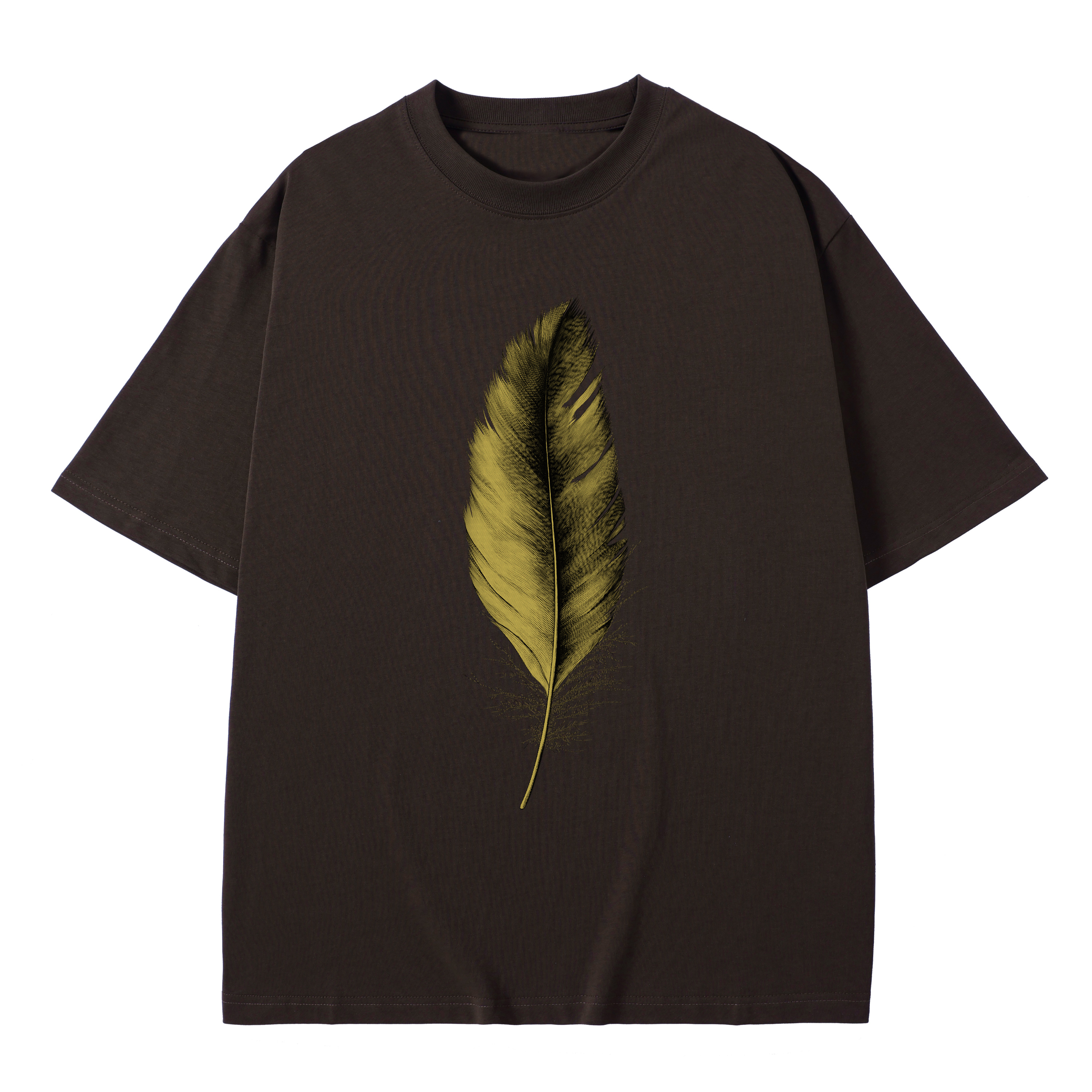 T-shirt men's top designer cotton T-shirt Golden Feather short sleeved clothing high-quality fashionable T-shirt BROADTRUE