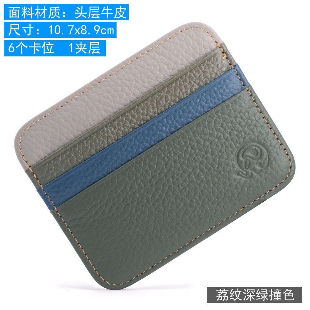 Small Round Elephant First Layer Cowhide Coin Purse Genuine Leather Sleeve Bus Card Driver's License Holder