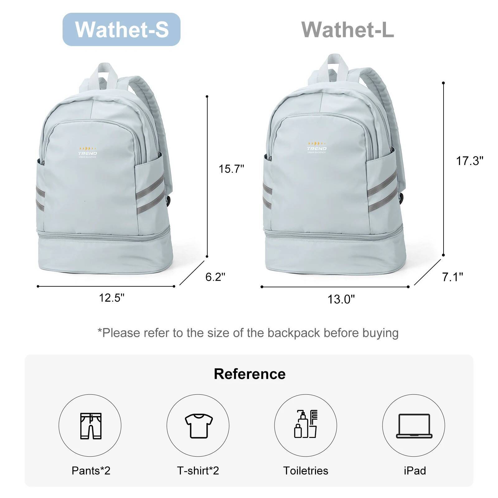 for Women with Shoes Compartment & Wet Pocket Lightweight Large Travel Waterproof Sports Backpack Gym Bag