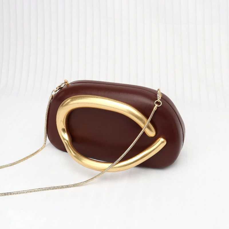 Gold Closure Box Clutch Bag Women Evening Wedding Party Cute Purse and Handbag 2025 New Fashion Wallet Coin Purse W250602