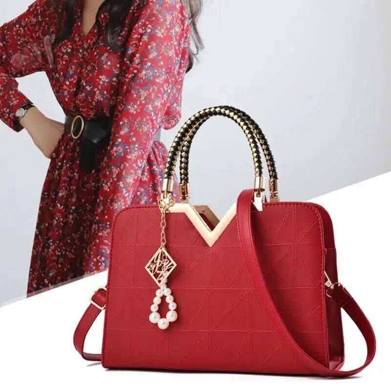 Women Handbag Patchwork Shoulder Messenger Office Work PU Leather Female Bag Ladies Fashion Elegant