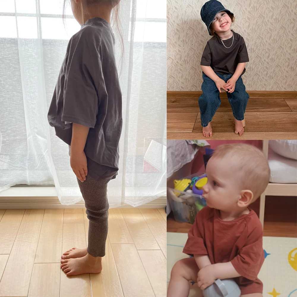 Children Kids Summer T-Shirt 2025 New Style Solid Korean Teenage Top Costume For 9M-7T Outfit Toddler Infant Tee Hip-hop Clothes T250603