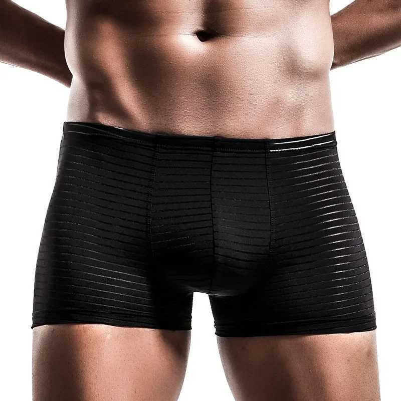 Men Total Support Pouch Boxer Briefs Mesh Comfortable Cooling Moisture Wicking Underwear Breathable Elastic Waistband Underpant W250603