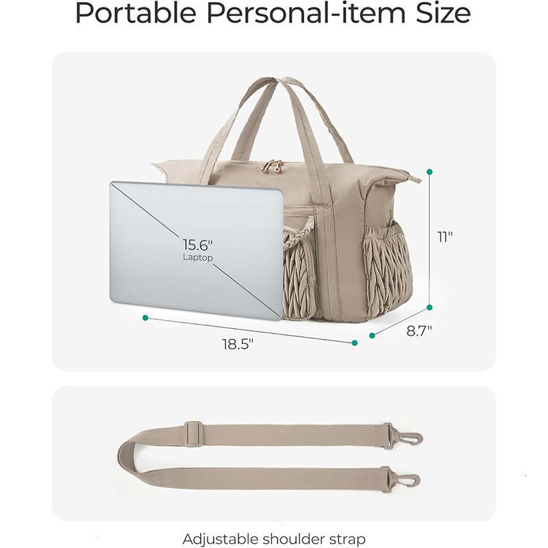 New Tote Women's Quilted Gym Travel Carry-on Duffel Bag