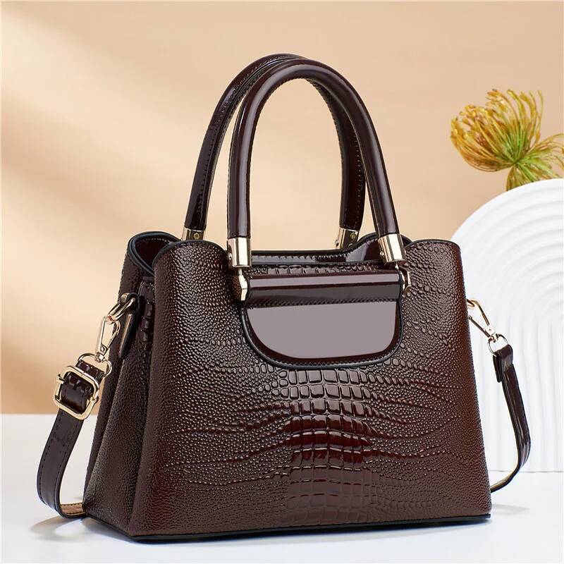 2025 new retro simple PU leather bucket women's crossbody bag luxury designer handbag women's black shoulder bag Boston shoulder bag