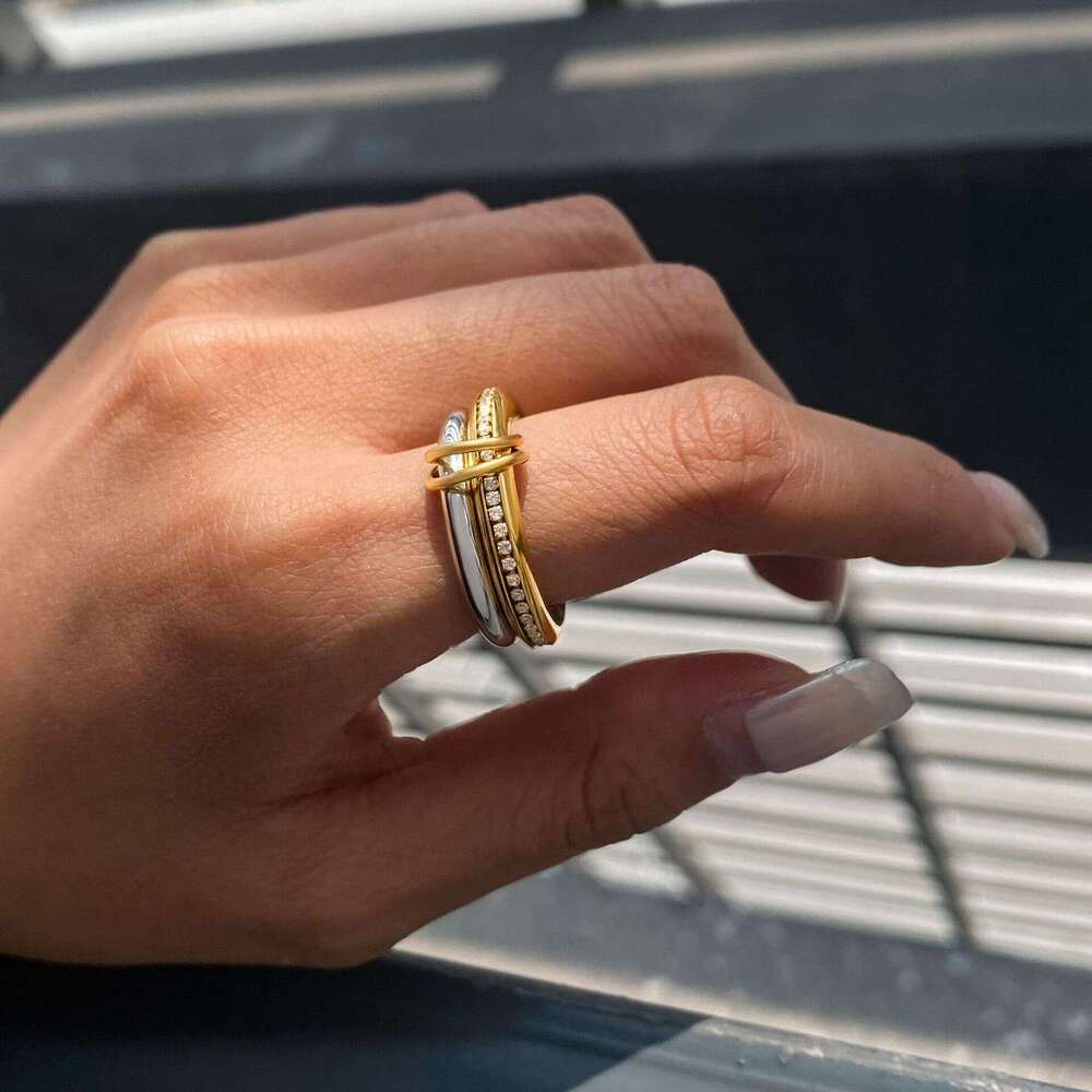 jedding jewelry layered finger titanium steel nonfading niche design rings