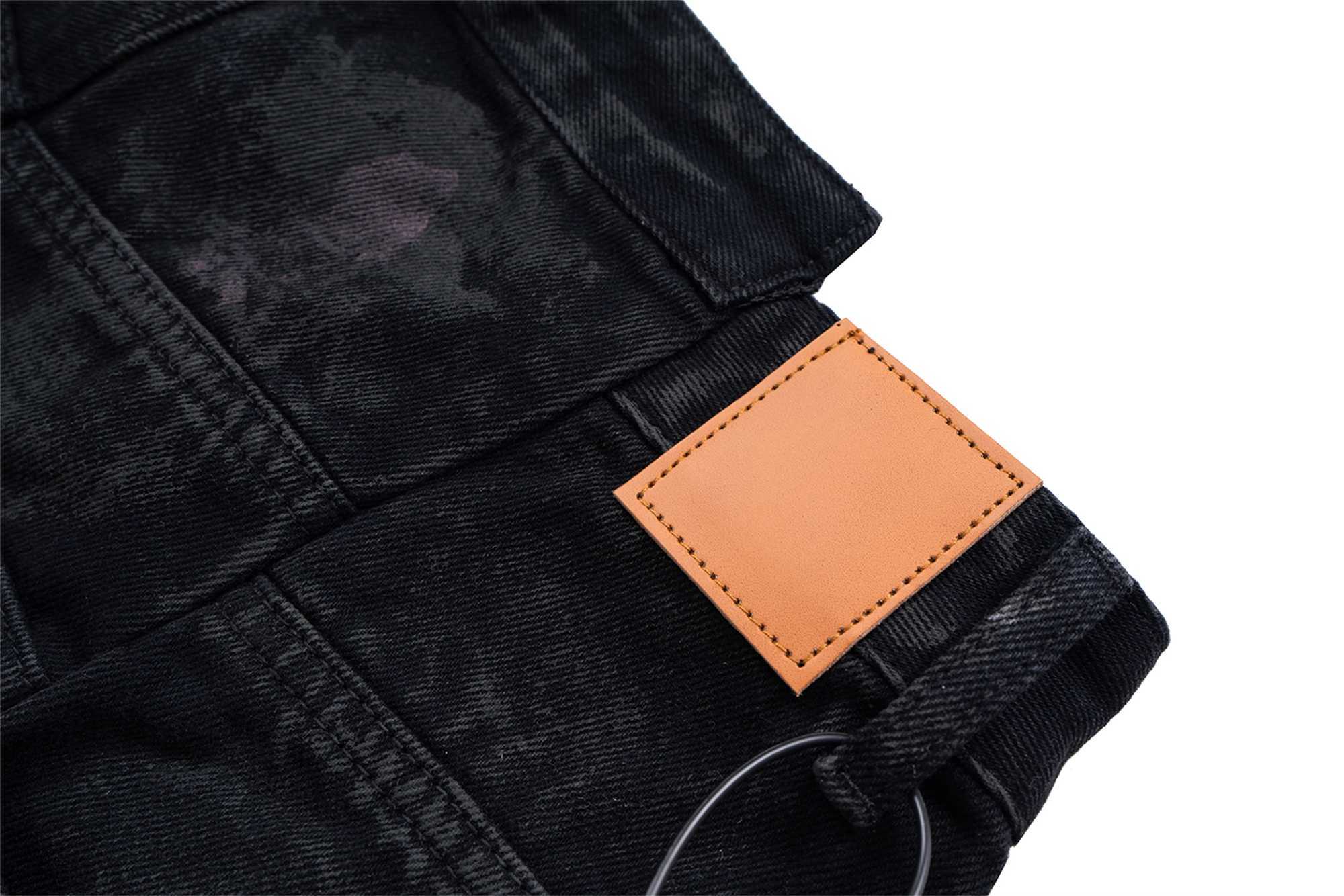 MIJKO Black Broken Hole Tassel Denim Shorts for Men Women Summer MJ017 T250603